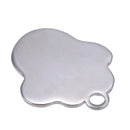 Stainless Steel Glitter Custom Pet Dog Tag Engraved Feet Card(Purple)