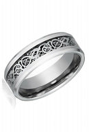 Dragon Scale Dragon Pattern Beveled Edges Celtic Rings Jewelry Wedding Band M7K7