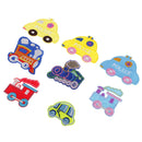 8pcs Novelty Car Train Applique Embroidered Sew Iron on Patches Badges Decor