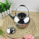1.6l stainless steel camping teapot coffee pot with strainer for water / tea