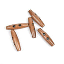 HOT 50pc Olive Shape Wooden Toggles Buttons 2 Holes Buttons Clothes Decor S L9S7