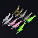 10pcs 4.8cm Shrimp Soft Prawn Tackle  Saltwater Bass Fishing Lures NO Hook OZ