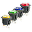 4pcs 12V LED Dot Light Car Boat Round Rocker On/Off Toggle  Waterproof,