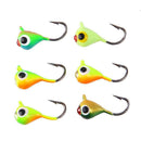 6Pcs Winter Ice Fishing Jig Head Barbed Hooks Lure Bait Set 15mm/1.1 A6I7 Z7F0