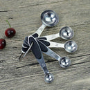 10pcs/set Stainless Steel Measuring Cups Measuring Spoon Scoop Silicone Bla