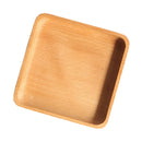 Beech Serving Food Fruit Snack Tray Children Platter Dish Salad Plate Square