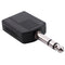 Mono 6.35mm Male Plug to Dual 6.35mm Female Socket Splitter Adapter Connect Y7S3
