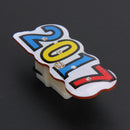 2017 Style LED Flashing Light Up Badge/Brooch Pins New Year