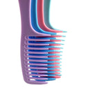 Hairdressing Salon Plastic anti-static handles wide Tooth Hair Comb Detanglin TO