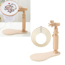Embroidery Lap Stand Adjustable Cross Stitch Rack with Hoop Set Sewing Tool