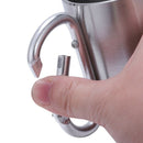 Stainless Steel Cup Coffee Cup Camping Outdoor Picnic Carabiner 220ML