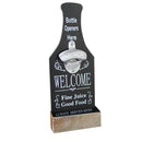 Shabby Wooden Beer Shaped Wall Mounted Bottle Opener Hanging Opener,  Black