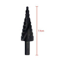 1* New Black Nitride Spiral Groove Triangle Shank Step Drill Bit Pagoda Drill