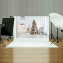 Christmas Background Cloth Happy New Year Photos Studio Snow Tree Star Backdrops