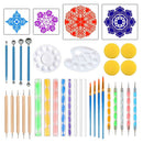 of set Mandala Dotting Tools Rock Painting Kits Dot Art Pen Paint Stencil
