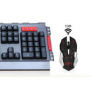 Wireless Gaming Keyboard Mouse Combo Set Metal Panel Game Gamer 2.4Ghz 2400