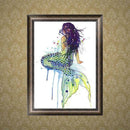 DIY 5D Diamond Embroidery Mermaid Painting Cross Stitch Craft Home Decor
