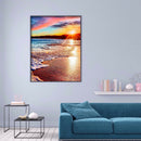 Full Square Drill Art Picture DIY Beach Sunset Rhinestone Diamond Painting