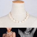 Beach Bohemia Velvet Shell Pendant Chains Choker Rope Tassel Necklace Jewe CXQ
