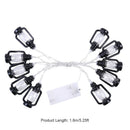 1.6m LED Kerosene Light String Battery Operated Garland Lantern Fairy Lamp A