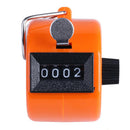 Digital Hand Press Clicker Portable Manual Tally with Backlight (Orange) A