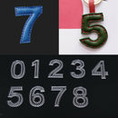 9Pcs/set Clear Acrylic Number 0-8 Pattern Stencil Template DIY Leather Craft For