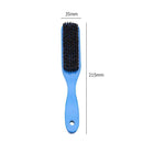 Wood Handle Hair Brush Hard Boar Bristle Hairdressing Beard Comb (Blue) A