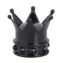 4pcs Crown Aluminum Bike Wheel Tyre Tire Air Valve Stem Caps Dust Cover Black