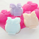 Food Grade Soft Silicone Handmade Ice Mold Six Owls Soap Molds for Soap Mak3 Gw