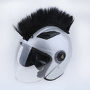 Motorcycle Adhesive Helmet Mohawk Hair Patches Skinhead Costumes Wig Black