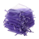 100 Pack Purple Organza Gift Bags