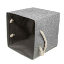 Foldable Cotton Linen Square Storage Basket Clothes Toys Sundries Container