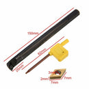 12Pcs Dcmt0702 Carbide Inserts + S12M-Sducr07 Boring Bar 150Mm With Wrench