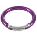 purple round shape keyring carabiner buckle 5 cm diameter Y1X3