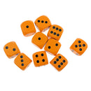 10 Pieces Wooden D6 Six Sided Dice Board Game Dice for Party Game Orange
