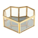 Clear Glass Box Jewellery Organizer Case Terrarium for Dressing Table