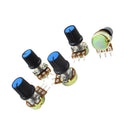 B500K 500K Ohm 3 Terminals Rotary Audio B Type Potentiometer 5Pcs R5L2