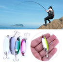 4Pcs/Set Colorful Trout Spoon Metal Fishing Lures Sequins Baits Bass Tackle Kit