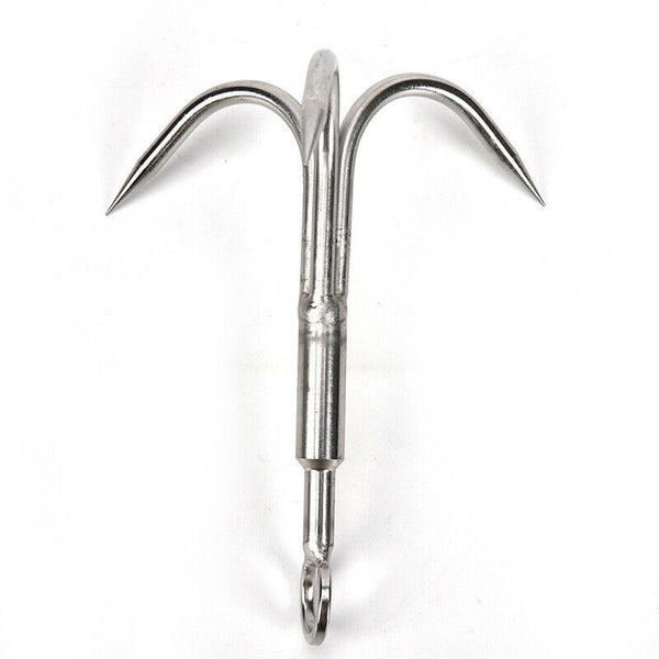 1pc 3 Claws Grappling Hook Climbing Survival Carabiner Tool Stainless SNWG`US
