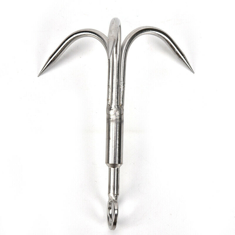 1pc 3 Claws Grappling Hook Climbing Survival Carabiner Tool Stainless SNWG`US