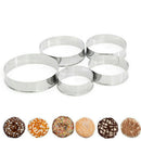 5PCS Round Circle Stainless Steel Cookie Cutter Biscuit DIY Baking Pastry Mould