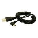 USB 2.0 Straight Angle Retractable Data Charging Cable Male To Mini USB Male