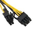 20cm 6 Pin to Dual 8 Pin PCI Power Splitter Cable VGA PCI Express Adapter