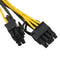20cm 6 Pin to Dual 8 Pin PCI Power Splitter Cable VGA PCI Express Adapter