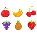Fruit Stickers DIY Diamond Painting Round Drill Paste Cup Child Puzzle Gift