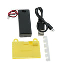 For Micro Bit Kit Silicone Protective Case with Power Supply / Cable Set, Yellow