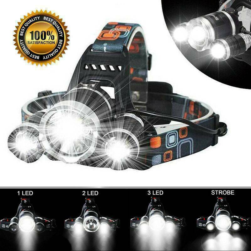 Super-bright 12000LM 3 X XM-L T6 LED Headlamp Headlight Flashlight Head Torch