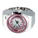 watch ring metal ring multicolor strass 20mm woman R4M4