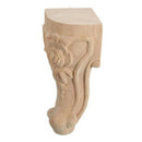 4 Pcs 15*6cm Wood Carved rose foot Frame Decor Furniture Table Craft Unpain