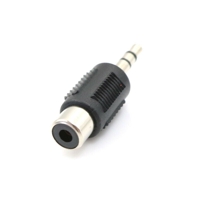 3x Nickel 3.5mm 1/8" Stereo Male Plug To RCA Female Jack Audio Adapter TEUS